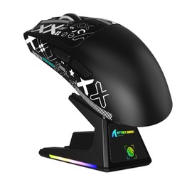 Attack Shark Wired 1KHz Polling Rate Gaming Mouse, PAW3395 PRO Sensor 40K DPI,53g Superlight Tri-Mode Computer Mice, 5 Programmable Buttons for Win/MAC-Black&Tape