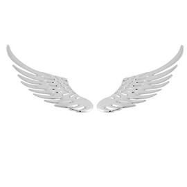 uxcell Metal Wing Shaped Car Auto 3D Stickers Decoration Emblem Badge Decal Replacement 2pcs