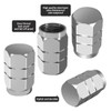 Aluminum Valve Stem Caps, 12 Pack - Universal Car Tire