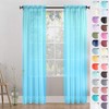 Megachest a pair of slot top voile curtains (Angel Blue,