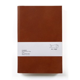 mr. rouge - Cuaderno A5 grueso de cuero, diario de viaje, sketchbook para artistas cosido. HECHO A MANO. (PIEL CLARO)