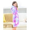 Doctor Unicorn Soft Hooded Rainbow Bathrobe Sleepwear for Girls (Purple