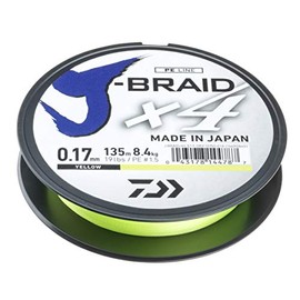 Daiwa J-Braid X4 135m Yellow 0.19mm