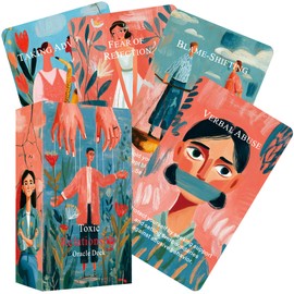 Qymagicz Toxic Relationship Oracle Cards, 56-Card Oracle Deck is Your Ultimate Guide to Recognizing Toxic Patterns, Setting Boundaries, and Reclaiming Your Inner Power