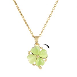 ALRNBY Gold Fidget Necklace for Women Four Leaf Clover Necklace Dainty 4 Leaf Clover Pendant Necklace Lucky Chain Necklace for Women Stainless Steel Fingertip Rotation Trendy Jewelry Gift
