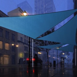 Royal Shade 10' x 12' x 15.6' Blue Right Triangle Waterproof Sun Shade Sail RSSLT Canopy Awning, 95% UV Blockage & Water Resistant, Outdoor Patio Garden Carport (We Make Custom Size)