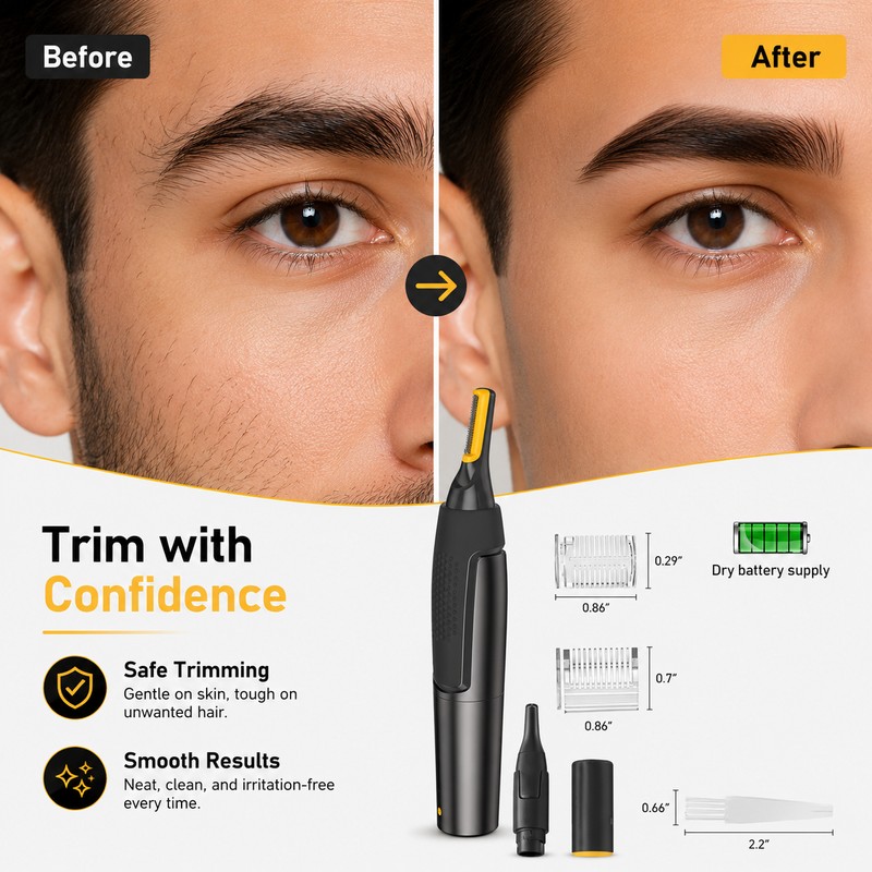Electric Nose & Ear Hair Trimmer for Men & Women