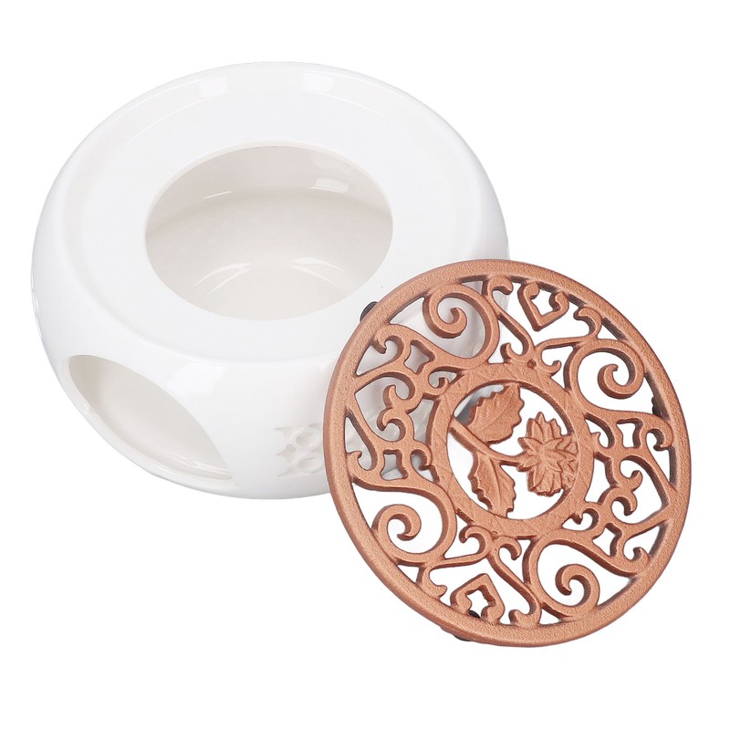 Ceramic Teapot Warmer Hollowed Pad Concave Bottom Practical Multifunction Teapot