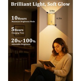 Fizrice Motion Sensor Wall Lights Gold - Home Decor Light Battery Operated Wall Light Indoor Set of 2 Magnetic Wall Friendly, Decor for Hallway Stairway Dining Room Bedroom Living Room(Gold 2pcs)