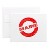CafePress Rubber Ink Stamp Maine 4.25" x 5.5" Notecards 10