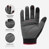 HANDLANDY Mens Utility Work Gloves, Flexible Mechanic Gloves Touch Screen，Breathable