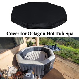 Cozzka Octagon Hot Tub Cover Waterproof Heavy Duty Outdoor Octagonal Spa Pool Cover