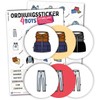 Typographus - 68 child-friendly stickers for clothes - for wardrobes,