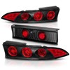 AmeriLite Rear Brake Taillights 3Pcs G2 Black For Mitsubishi Eclipse
