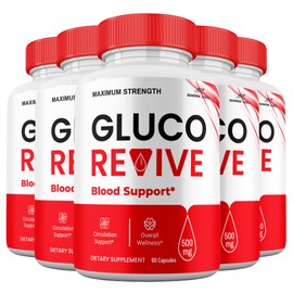 Shark Labs Gluco Revive Pills, Maximum Strength Formula with All Natural Ingredients, Gluco Revive Supplement, 5 Month Supply (5 Pack)