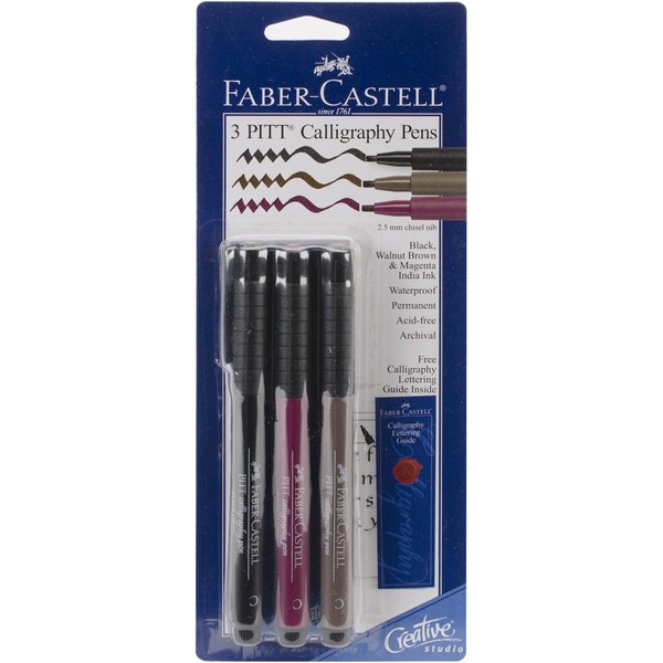 Faber-Castell PITT Calligraphy Pens Chisel Tip, 2.5mm (800077)