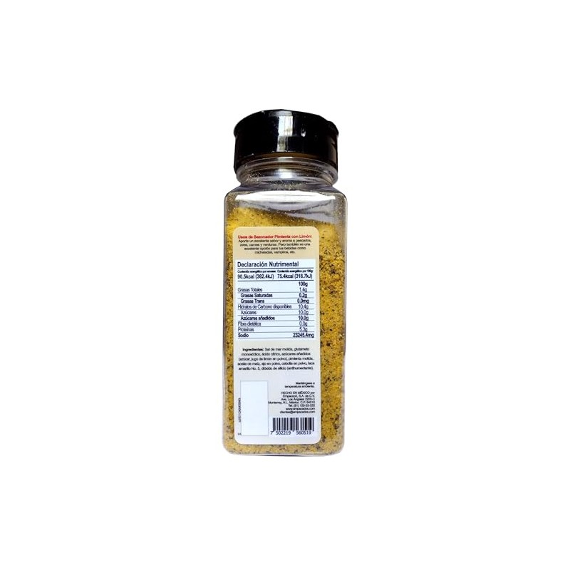 Sazonador Pimienta con Límón - Ideal para acompañar pescado, aves,