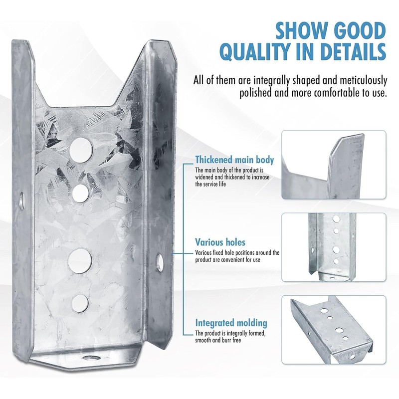 LukLoy 40 Pack 2x4 Brackets for Wood Rail, Fence Brackets