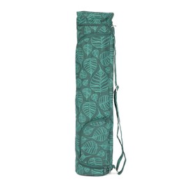 Bodhi Yogatasche ASANA Bag Cotton | Maharaja Collection | Yogamattentasche in verschiedenen Größen | Baumwolltasche für Yogamatte & Zubehör | inkl. Außentaschen | 60 cm | Bodhi Leaves/deep Green