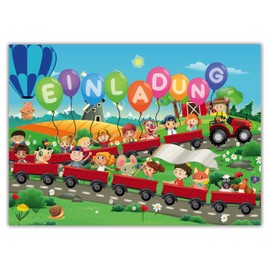 Children's Birthday Party Invitations for Boys or Girls (Assorted Designs Pack of 12)