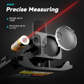 Laser Measurement Tool, MiLESEEY 330Ft Multifunctional Laser Measure with 2.4" Color Backlit Display, Rechargeable Laser Distance Meter with Angle Sensor, m/cm/mm/in/ft+in Measurement Unit