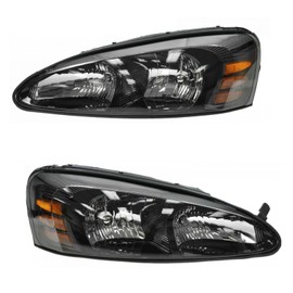 2 Piece Headlight Assembly Set Driver & Passenger Side Compatible with Pontiac Grand Prix 2004-2008 GM2502227 GM2503227 25851403 25851404