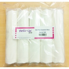 Hedz-Up™ Cosmetic Face & Nail Lint Free Cotton Wool Discs/ Pads x 500