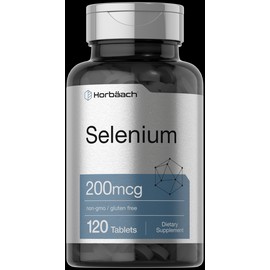 Horbäach Selenium 200 mcg | 120 Tablets | Vegetarian, Non-GMO, Gluten Free | by Horbaach