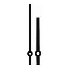 SELVA Pair of Hands Euronorm Bar Black Minute Hand Length 80 mm, Minimal