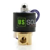 U.S. Solid 1/4" NPT Brass Electric Solenoid Valve 12VDC Normally