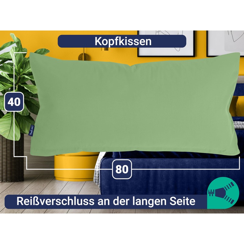 Marie´s Home Pack of 2 Pillowcases 40 x 80 cm