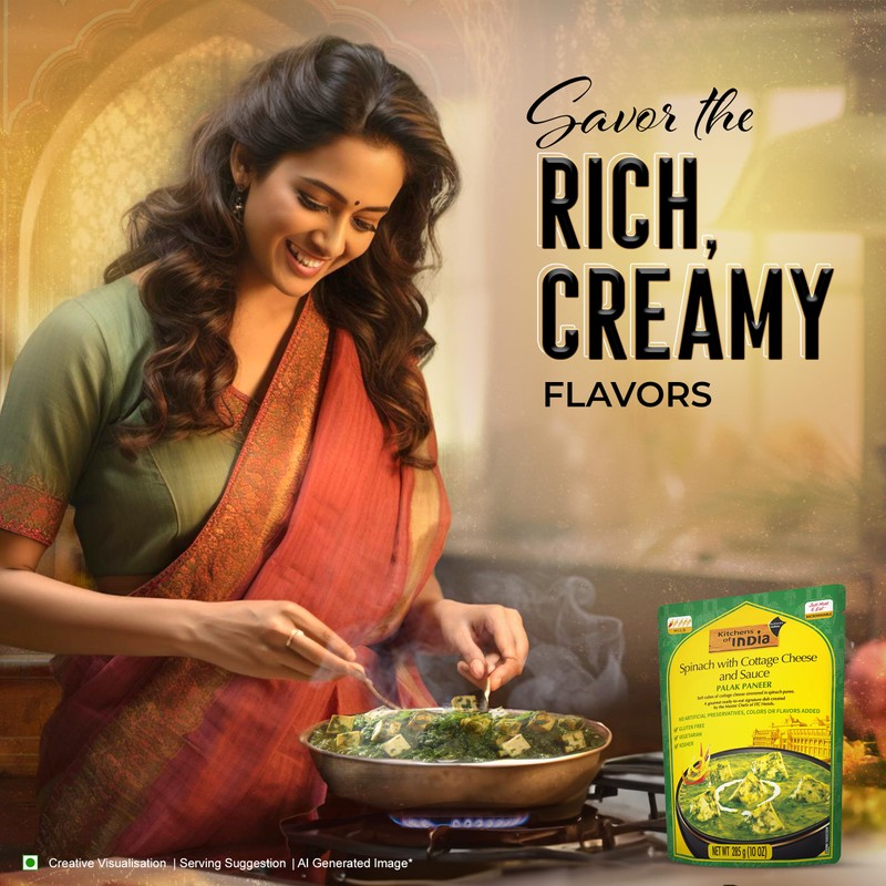 Kitchens Of India Ready To Eat Palak Paneer, Spinach &