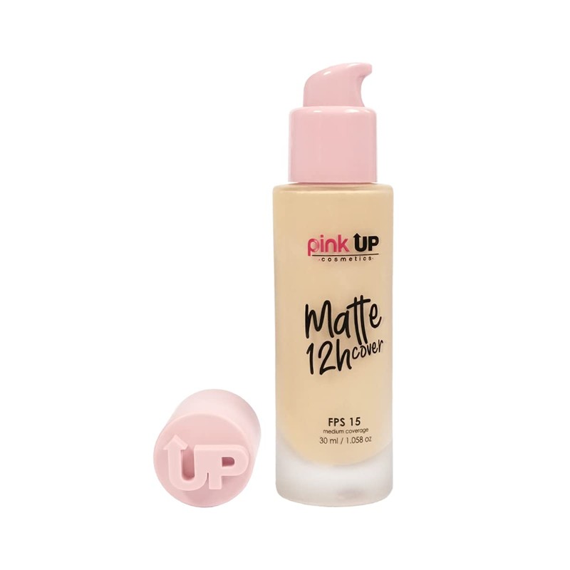 PINK UP, Matte cover, Maquillaje Líquido, De Larga Duración, Acabado