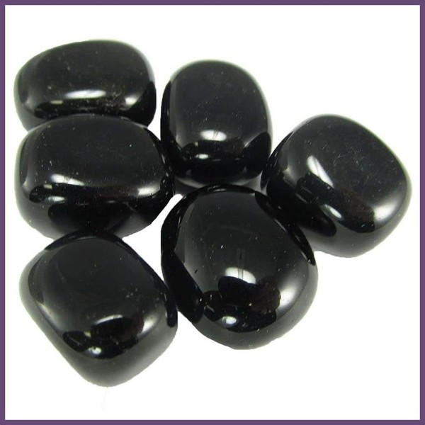 Pachamama Essentials Black Obsidian Tumbled - Healing Stone - Crystal Healing Rock 20-25mm (10)