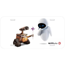 Wall E And Eva Love Aluminum Novelty Tag Car License Plate