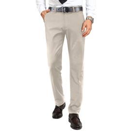 Dress Pants for Men Champagne Slacks Hidden Expandable Waist Flat Front Pants Mens Stretch Pant Big and Tall Work to Weekend XL