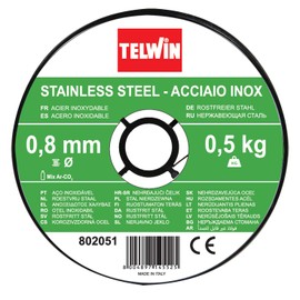 Telwin S.p.A. 802051 Stainless steel welding wire coil diameter 0,8 mm, 0,5 Kg, grey
