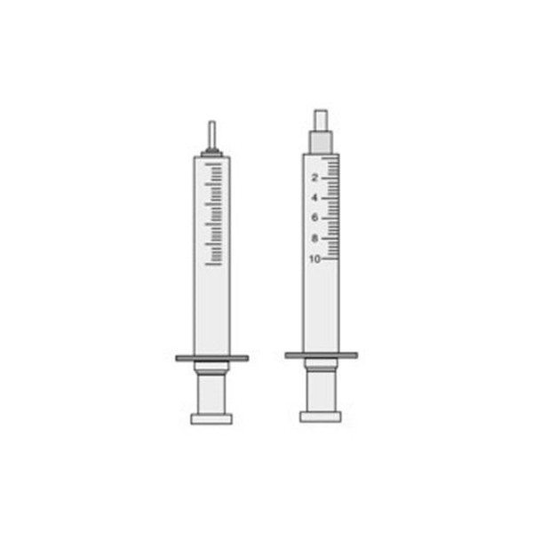 Poulten & Graf All-Glass Syringe, Luer-Lock, Metal Cone, 20 ml