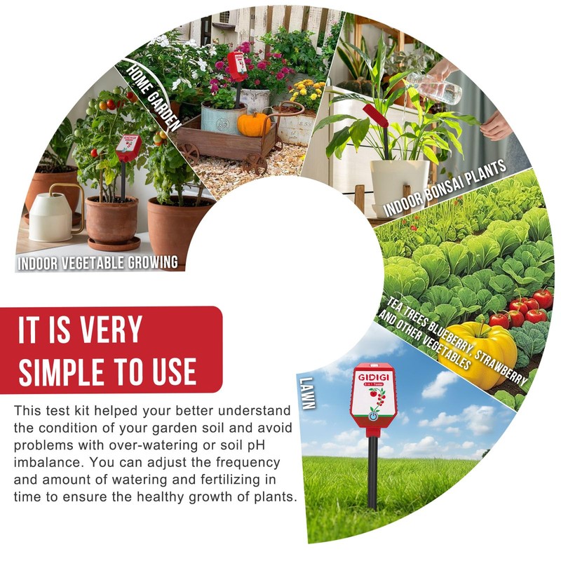 Soil pH Meter Smart Soil Moisture Meter with App Control