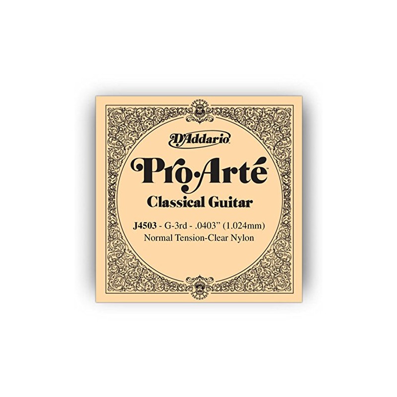 D'Addario J4503 Pro-Arte Nylon Classical Guitar Single String, Normal Tension,