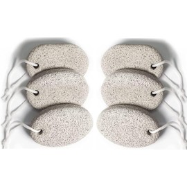 Triko Piedras pomez naturales para belleza y cuidado personal Set de piedras para cuidado de la piel y removedoras de callos para manos y pies Accesorios para salud y cuidado personal (6 Piezas)