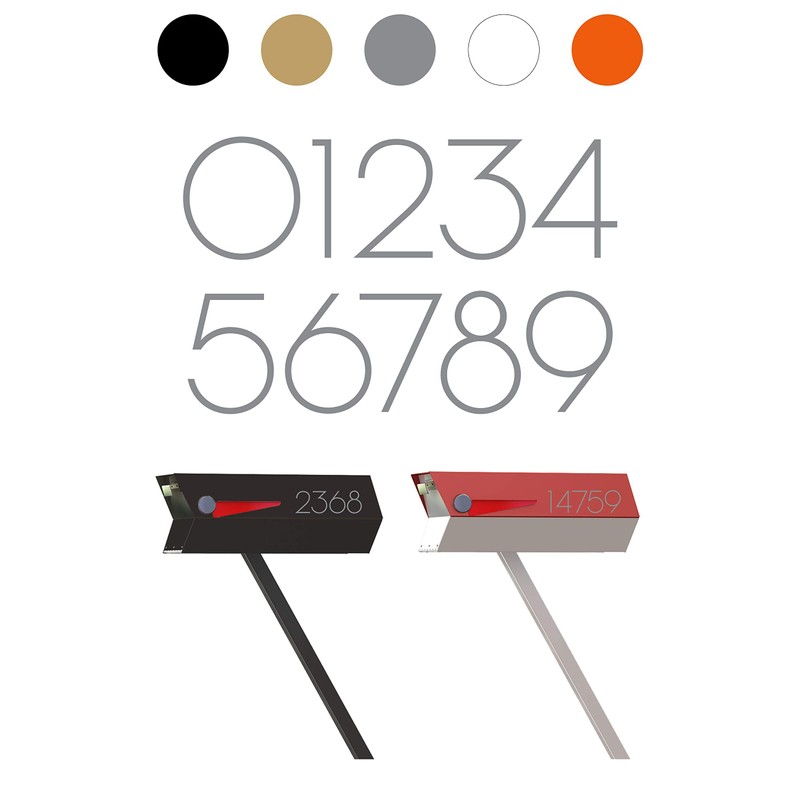 modbox USA Modern Mailbox Address Numbers in Chalet Style Font,