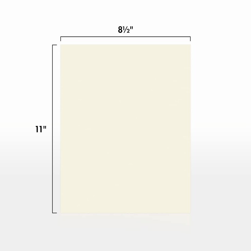 8 1/2 x 11 Cardstock - Natural (50 Qty.)