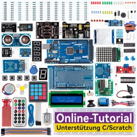 SUNFOUNDER Project The Most Complete Electric Starter Kit, Compatible with Arduino Mega R3 Nano, 73 Tutorials Included