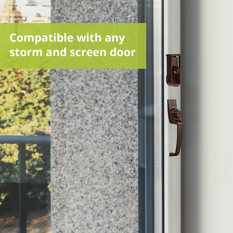 Ideal Security Inc. SK5B Storm Door Deadbolt, Brown