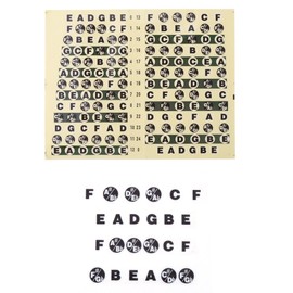 Fretboard Sticker for Guitar Scale Sticker Orientation Guide Sticker for Beginners Learning Guitar Classical Edition 12×9.5cm