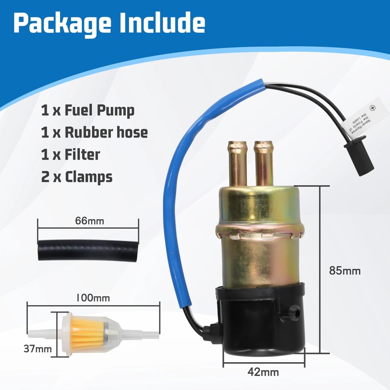 Electric Fuel Pump 12V for 1992-2008 Kawasaki Mule 3000 3010