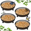 Nuogo 4 Pcs Ground Bird Feeder Tray 7 Inches Platform