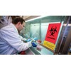 Biohazard Stickers Sign 4" X 4" Waterproof Biohazard Warning Label，Use