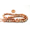 Perefct Gems Natural Orange & White Jade Beads Faceted Cube